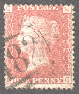 Great Britain Scott 33 Used Plate 198 - NG - Click Image to Close